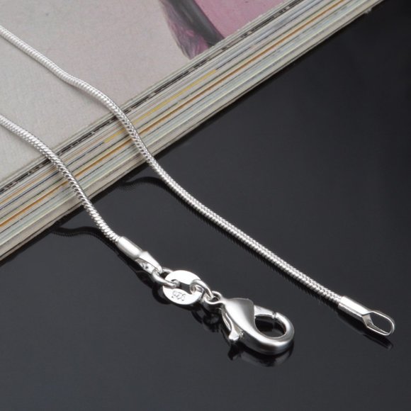 NEW 925 Sterling Silver Snake Chain Necklace - Picture 4 of 6